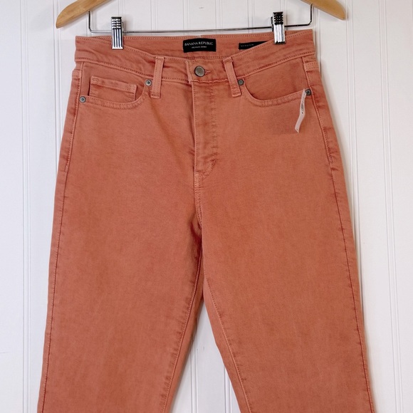 Banana Republic High-Rise Slim Jeans Size 28 Short Rose Quartz Terracotta - Picture 7 of 12